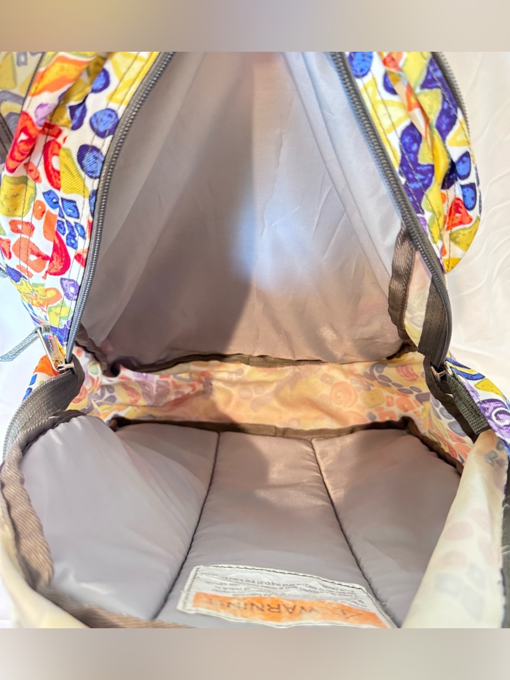 LL Bean Original Bookbag Backpack Multicolor Geometric Confetti Print School Bag - Picture 4 of 8